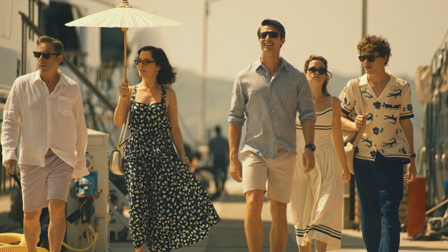 Patrick Schwarzenegger, Jaosn Isaac and Parker Posey in The White Lotus season 3 trailer