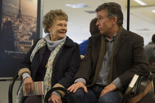 For Editorial Use Mandatory Credit: Photo by Alex Bailey/THA/REX/Shutterstock (15074195b) JUDI DENCH and STEVE COOGAN star in PHILOMENA "Philomena"