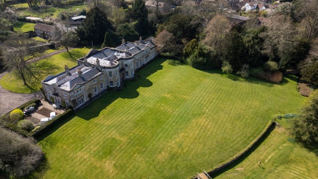 A Georgian stately home where the 'Great British Bake Off' was filmed is on the market for ??7M. The massive grounds of Harptree Court in Somerset previously hosted the famous Bake Off tent. It features 12 bedrooms, nine bathrooms, 51 acres of grounds with a Victorian stable yard and a treehouse - with a copper bath. Somerset. April 04 2025. Photo released April 7 2025. A Georgian stately home where the 'Great British Bake Off' was filmed is on the market for ??7M.The massive grounds of Harptree Court in Somerset previously hosted the famous Bake Off tent.It features 12 bedrooms, nine bathrooms, 51 acres of grounds with a Victorian stable yard and a treehouse - with a copper bath.The home was built in 1797 for Joshua Scrope and was designed by Charles Harcourt Masters - an English surveyor and architect in Bath.